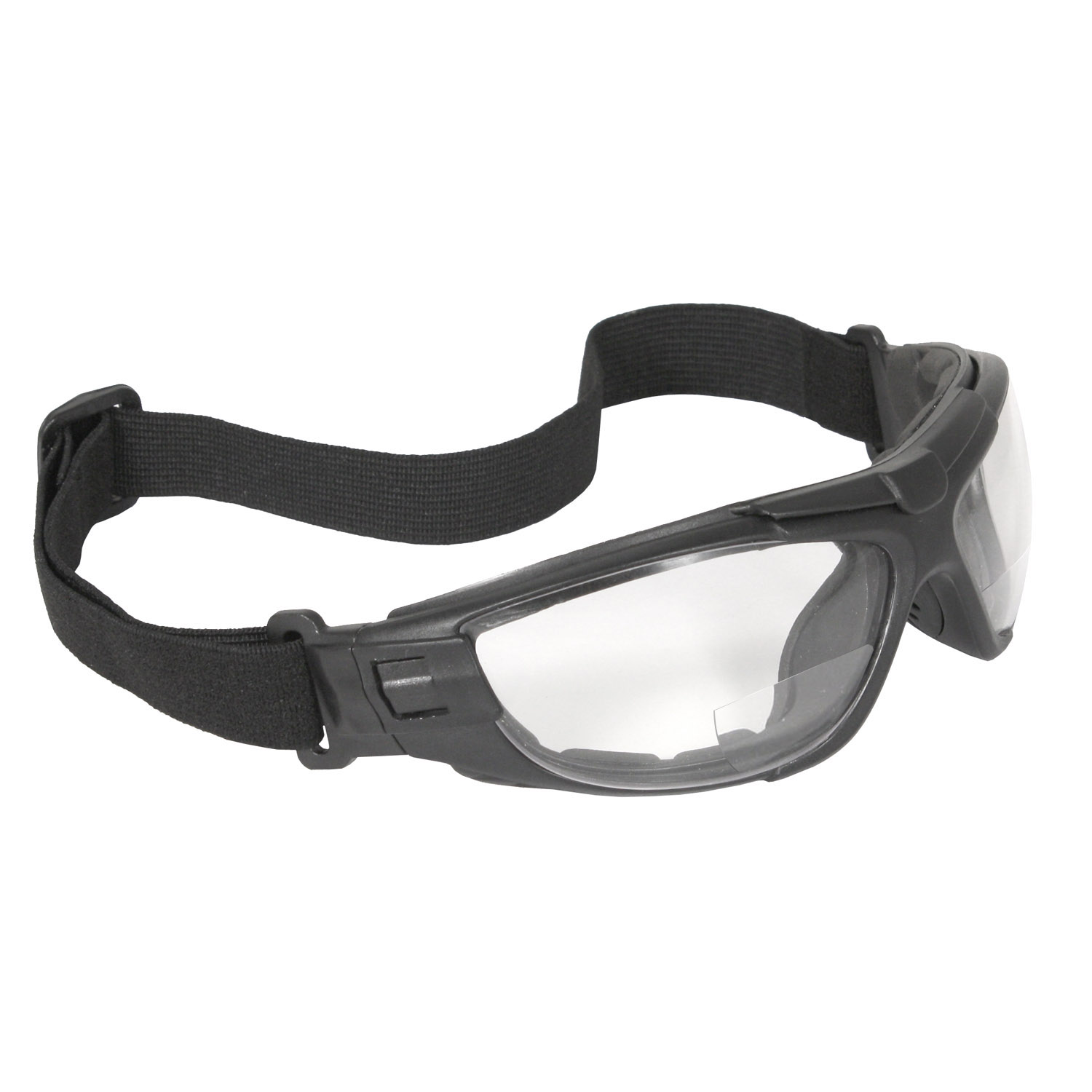 Cuatro™ 4-in-1 Foam Lined Bi-Focal - Black Frame - Clear Anti-Fog Lens - 1.5 Diopter - Bifocals
